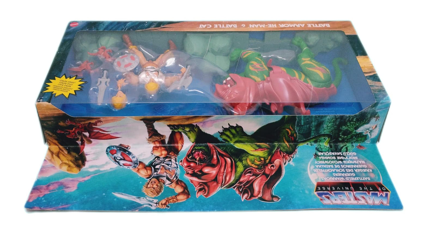 MOTU Origins Retro Deluxe Battlefield Warriors Battle Armor He-Man & Battle Cat 2-Pack Mattel