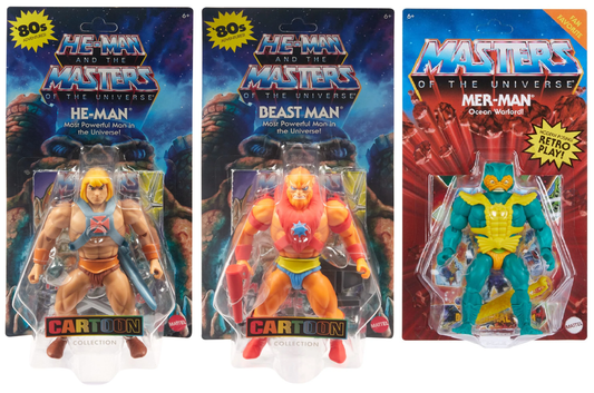 Masters Of The Universe Origins Cartoon Collection Assortment Origins Fan Favourite Pack WAVE1 Mattel