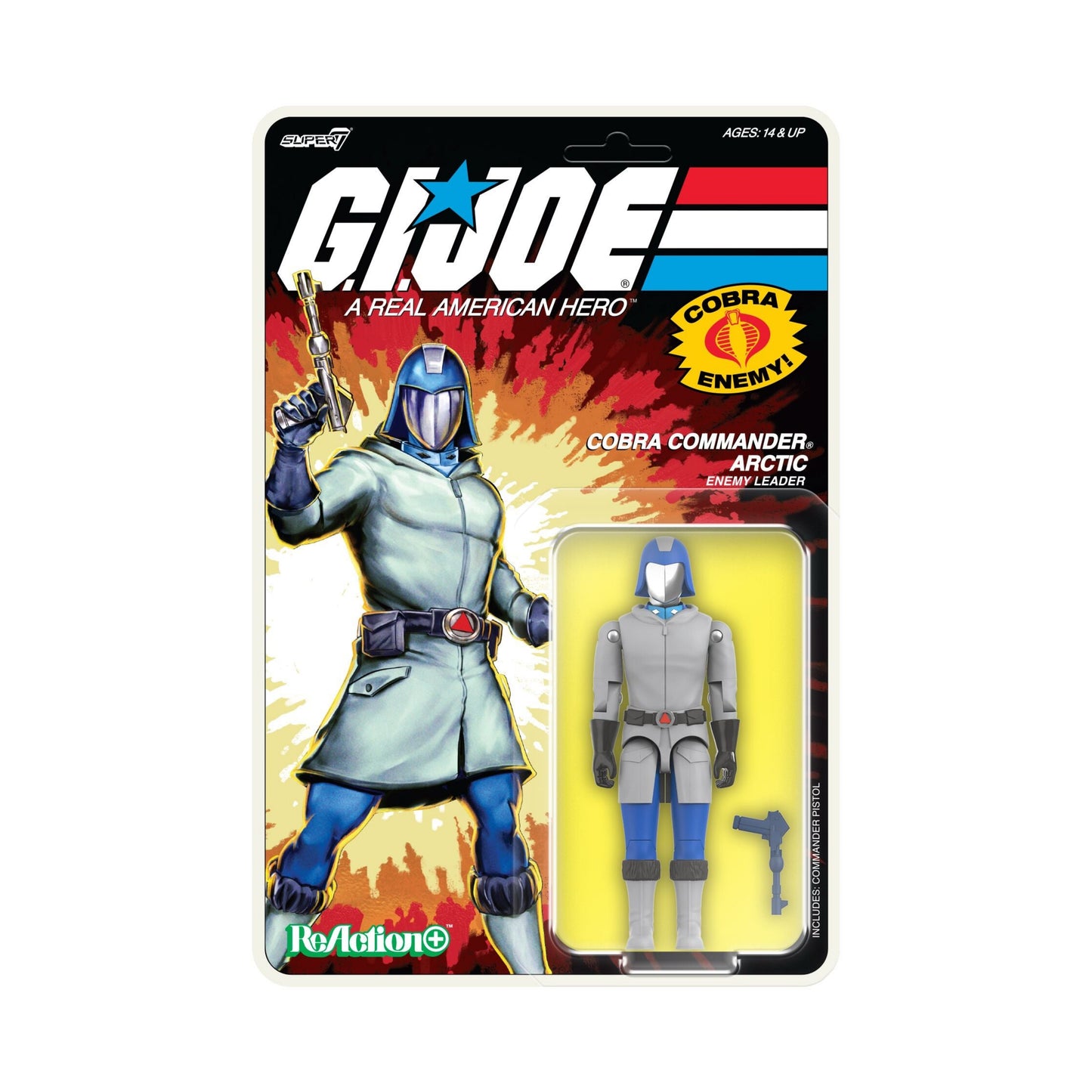 GI Joe ReAction+ Wave 3 Arctic Cobra Commander (Cartoon) Super7