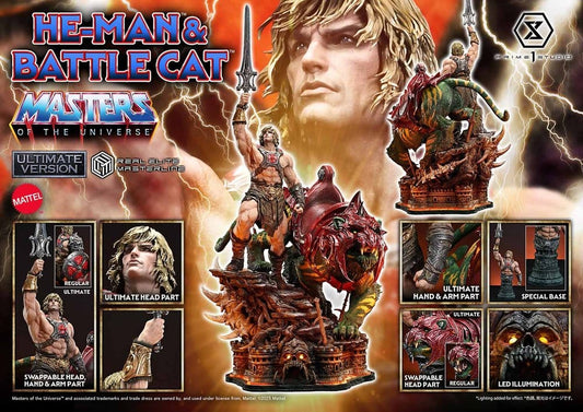 MOTU Real Elite Masterline Series Statue 1/4 He-Man & Battle Cat Ultimate Bonus Version Prime1Studiso PRÉ-RESERVA