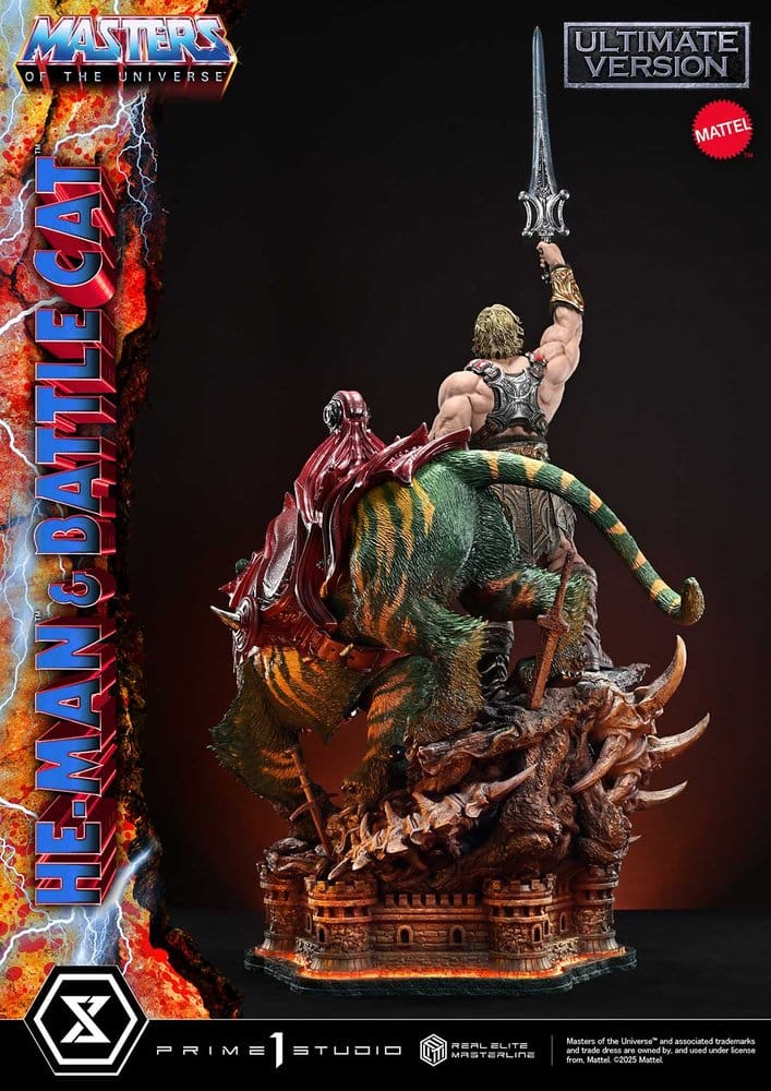 MOTU Real Elite Masterline Series Statue 1/4 He-Man & Battle Cat Ultimate Bonus Version Prime1Studiso PRÉ-RESERVA