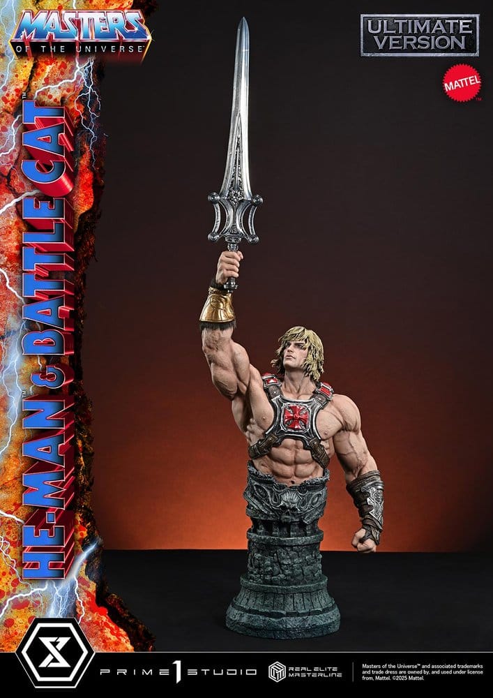 MOTU Real Elite Masterline Series Statue 1/4 He-Man & Battle Cat Ultimate Bonus Version Prime1Studiso PRÉ-RESERVA