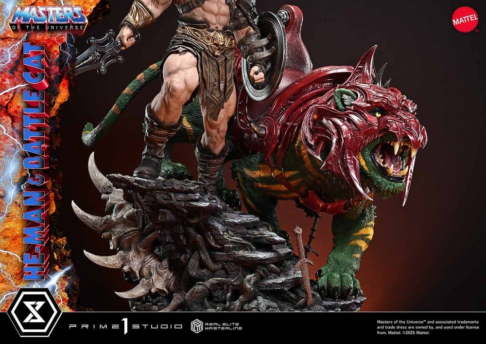 MOTU Real Elite Masterline Series Statue 1/4 He-Man & Battle Cat Ultimate Bonus Version Prime1Studiso PRÉ-RESERVA